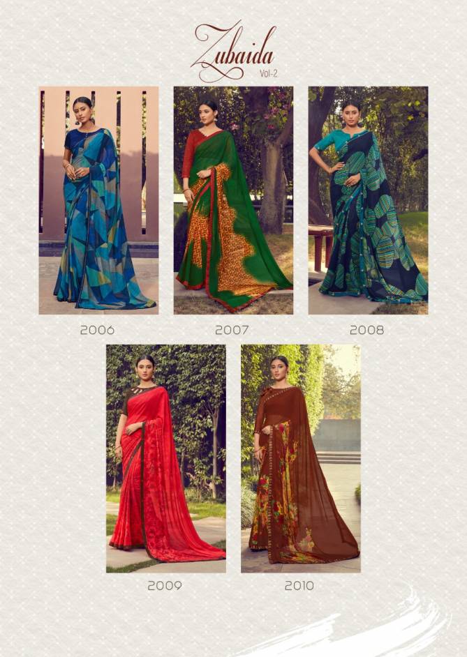 Kashvi Zubaida 2  Latest Fancy Designer Georgette Printed Saree Collection